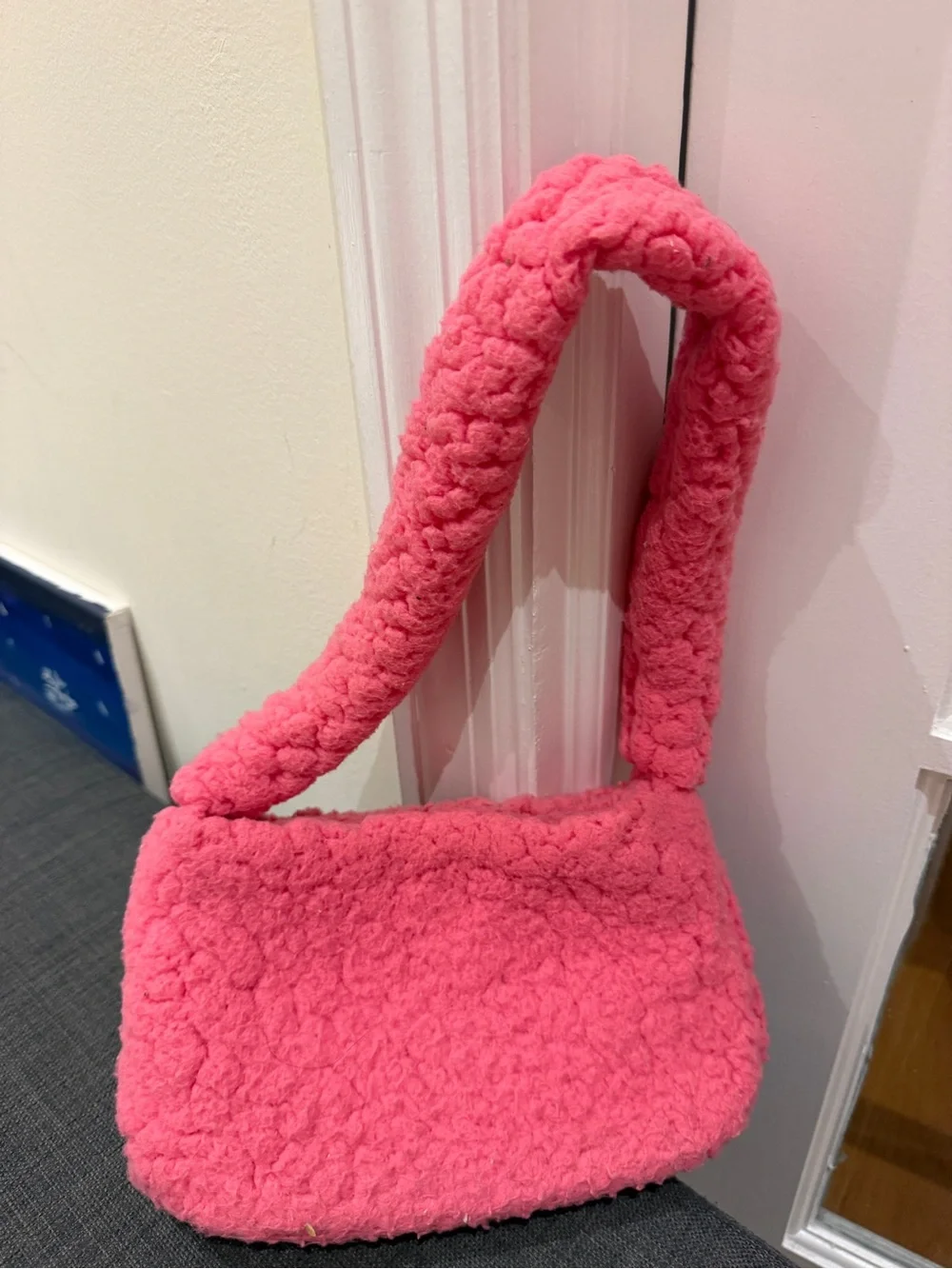 Princess Polly Marion Pink Faux Shearling Shoulder Bag - Women